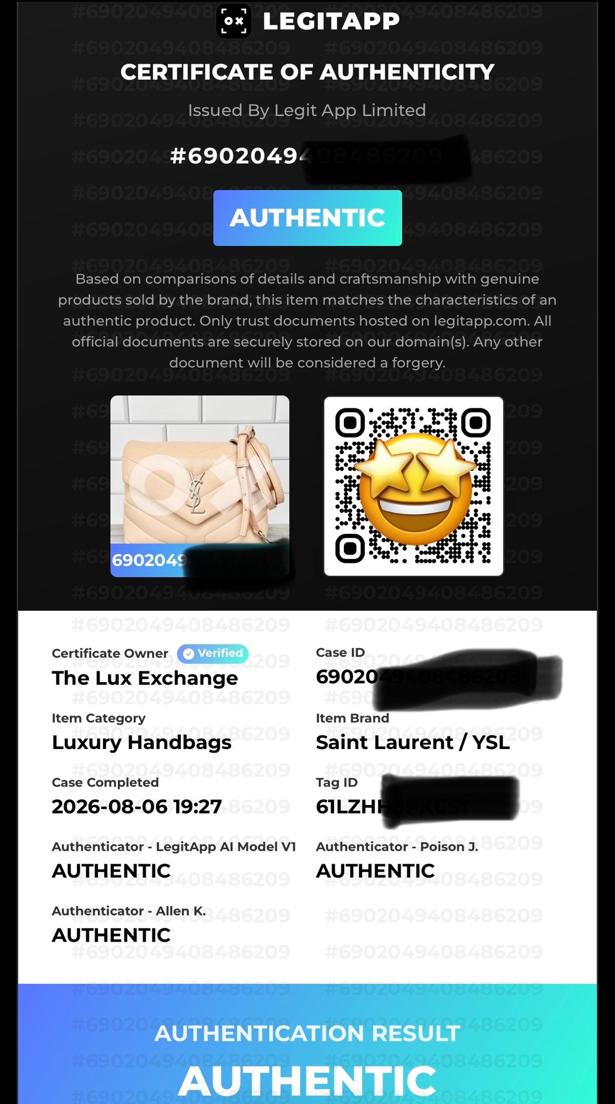 YSL Toy LouLou (Nude Beige) - Excellent