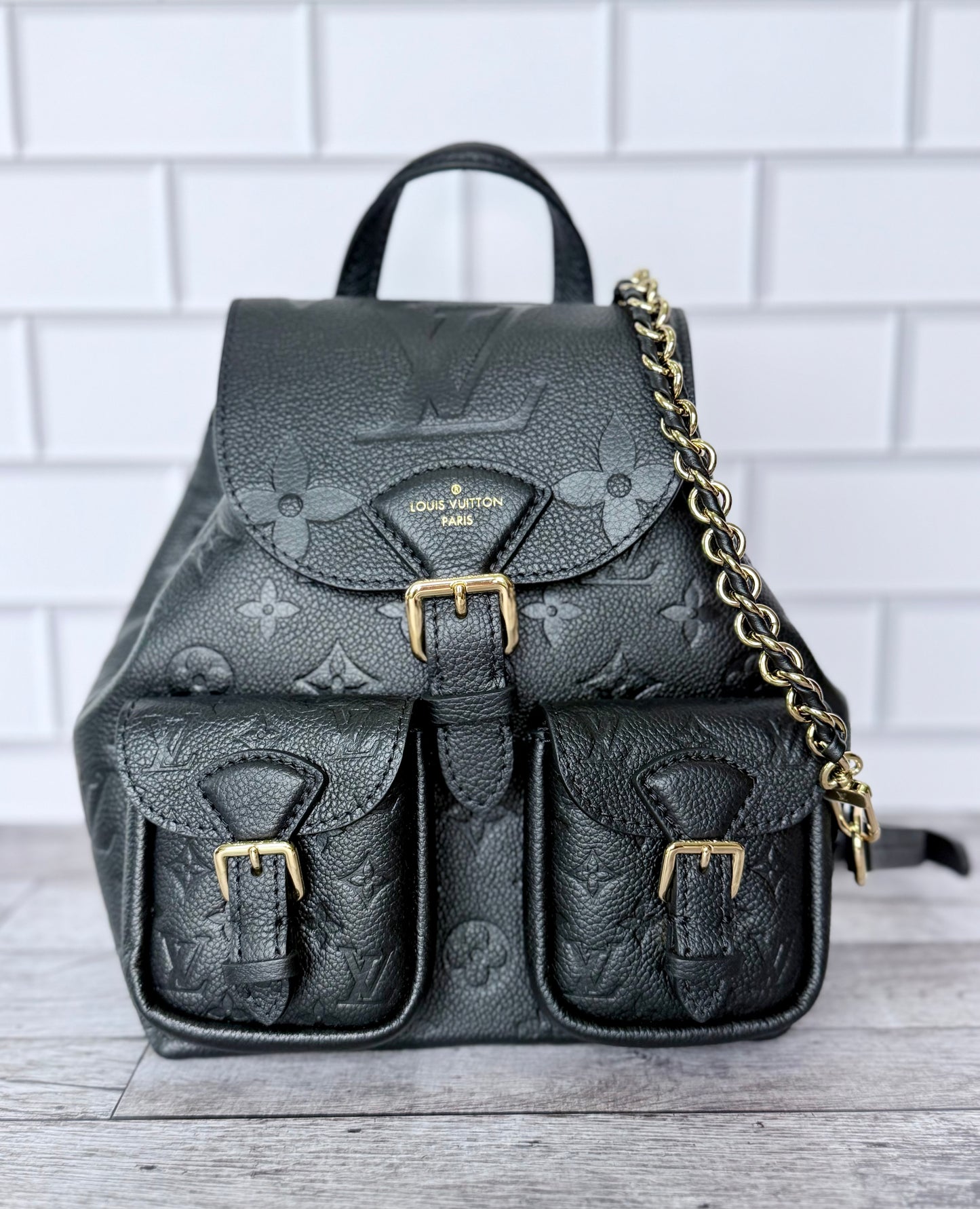 Louis Vuitton Empreinte Leather Backup Backpack (Black) - Pristine