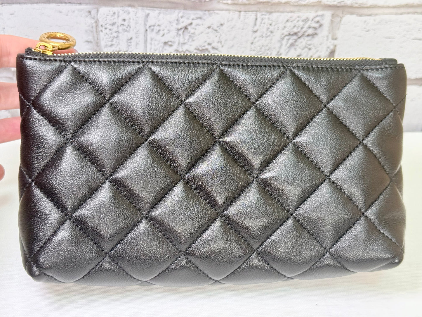 YSL Nappa Leather iCare Tote Bag Medium (Black) - Pristine