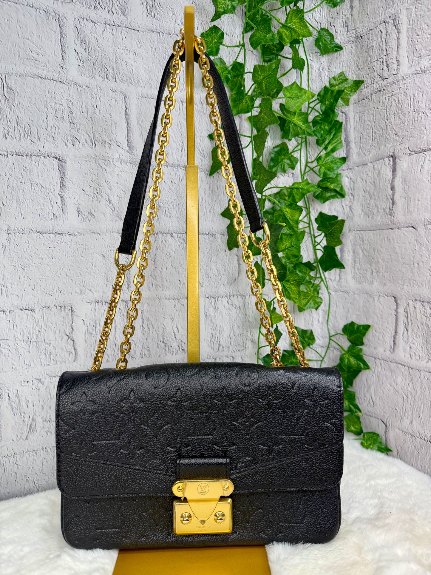 Louis Vuitton Black Empreinte Leather Marceau