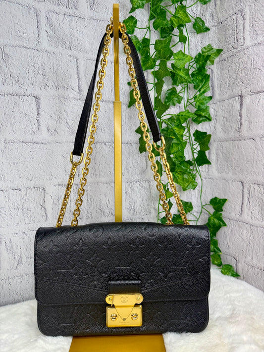 Louis Vuitton Black Empreinte Leather Marceau