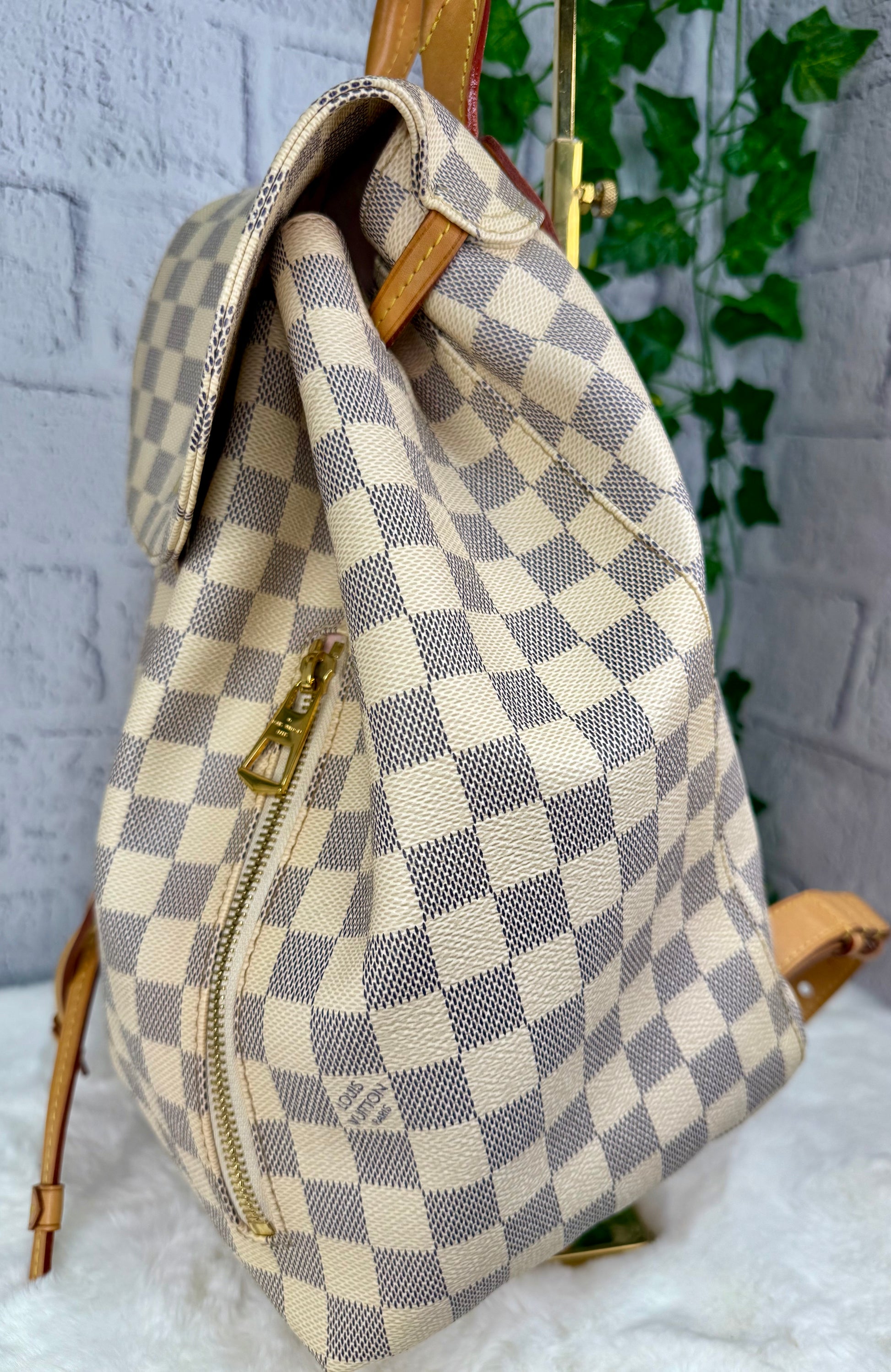 louis vuitton azur backpack Louis Vuitton Damier Azur Sperone Backpack – The Lux Exchange, LLC