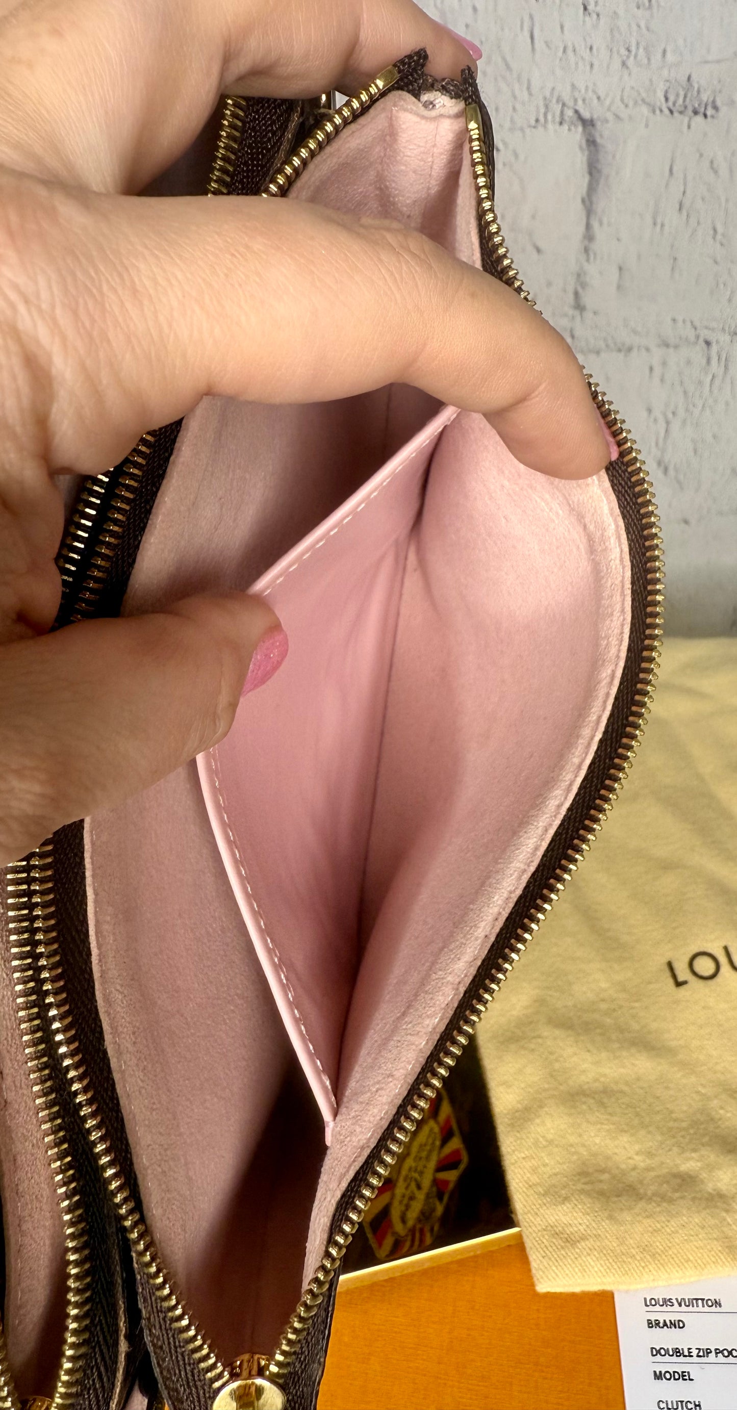 Louis Vuitton LIMITED EDITION World Tour Double Zip Pochette