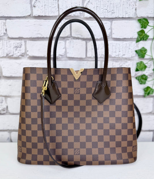 Louis Vuitton Kensington Tote (Damier Ebene) - Very Good