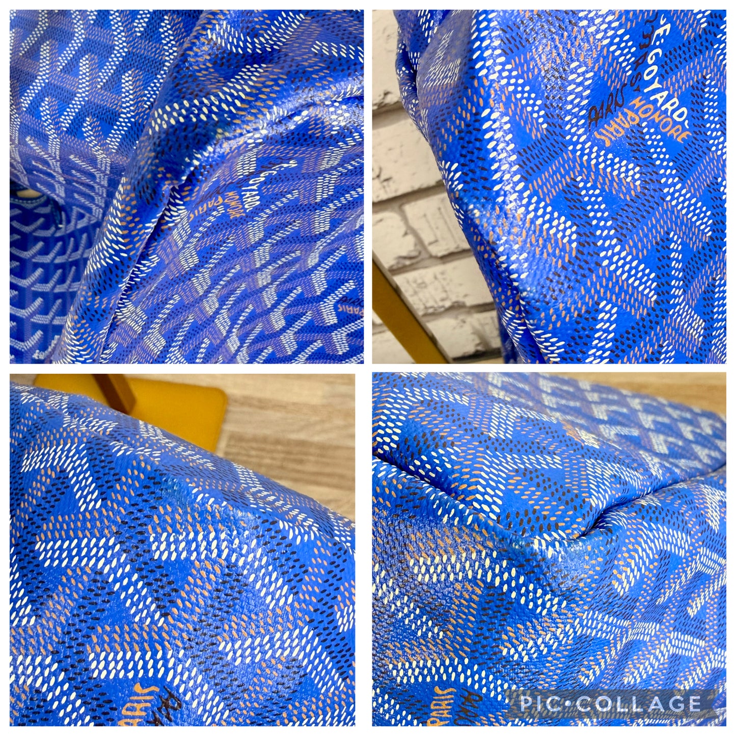 Preowned GOYARD St Louis PM Tote w/ Pouch - Sky Blue