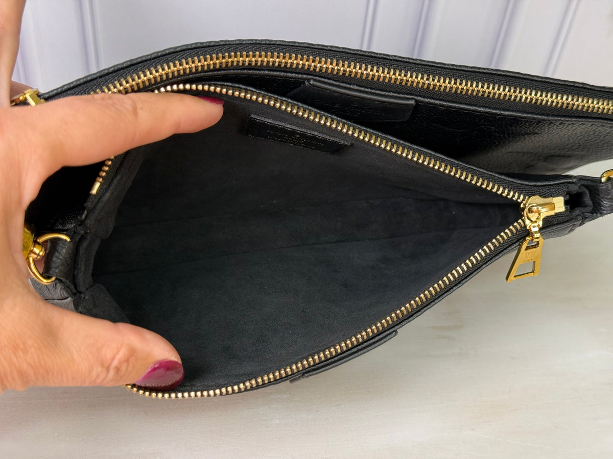 Louis Vuitton Empreinte Leather Multi Pochette (Black) - Super Excellent
