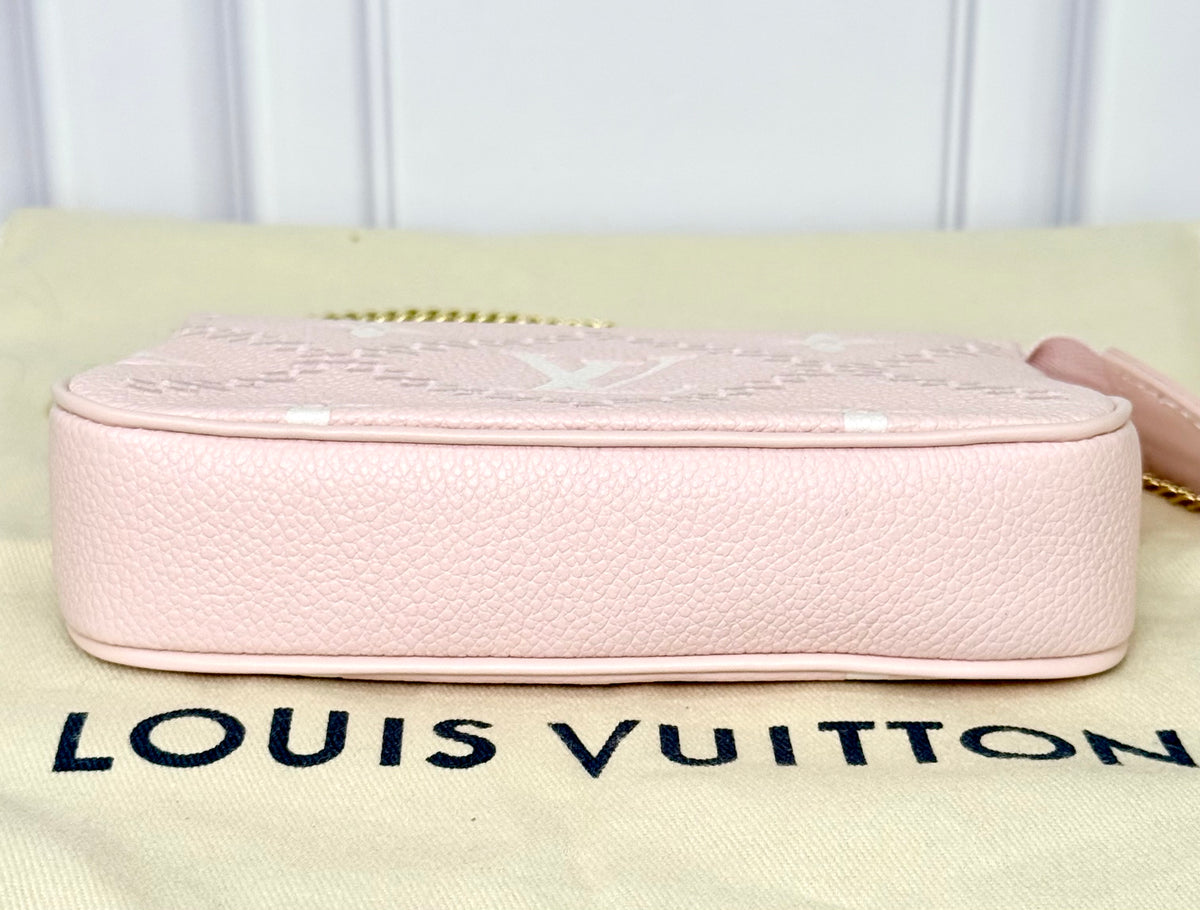 Louis Vuitton Broderies Mini Pochette Accessories (Pink) - New