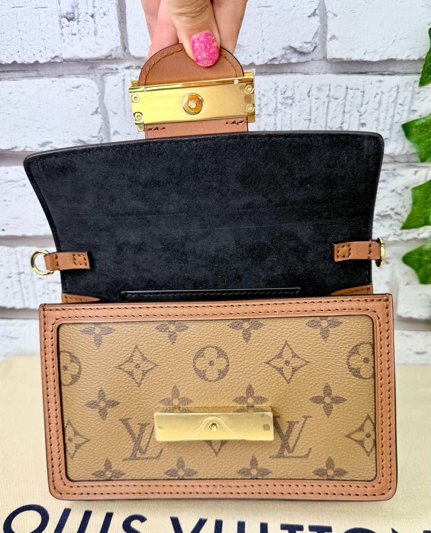Louis Vuitton Chain Dauphine (Reverse Monogram) - Pristine
