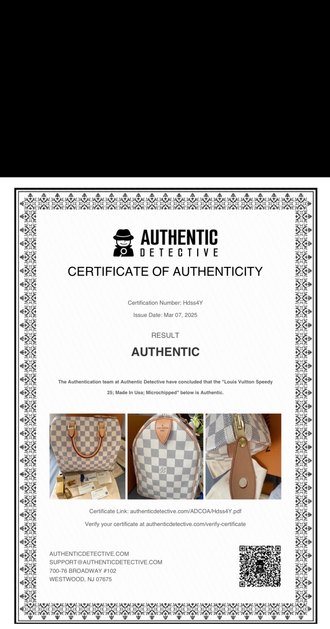 Louis Vuitton Damier Azur Speedy 25