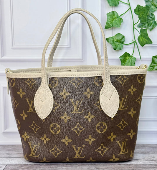 Louis Vuitton Neverfull Bandouliere Inside Out BB (Limestone/Monogram) - Like New