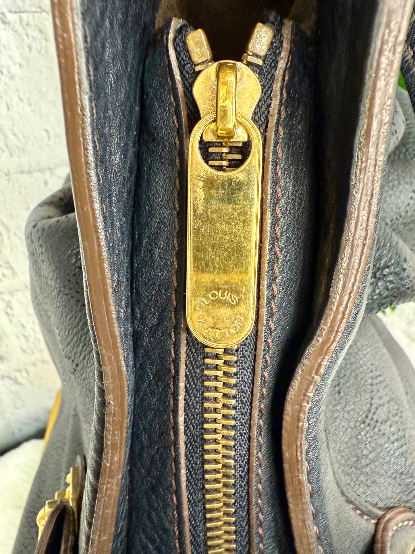 Louis Vuitton Black Mahina Leather XS Hobo