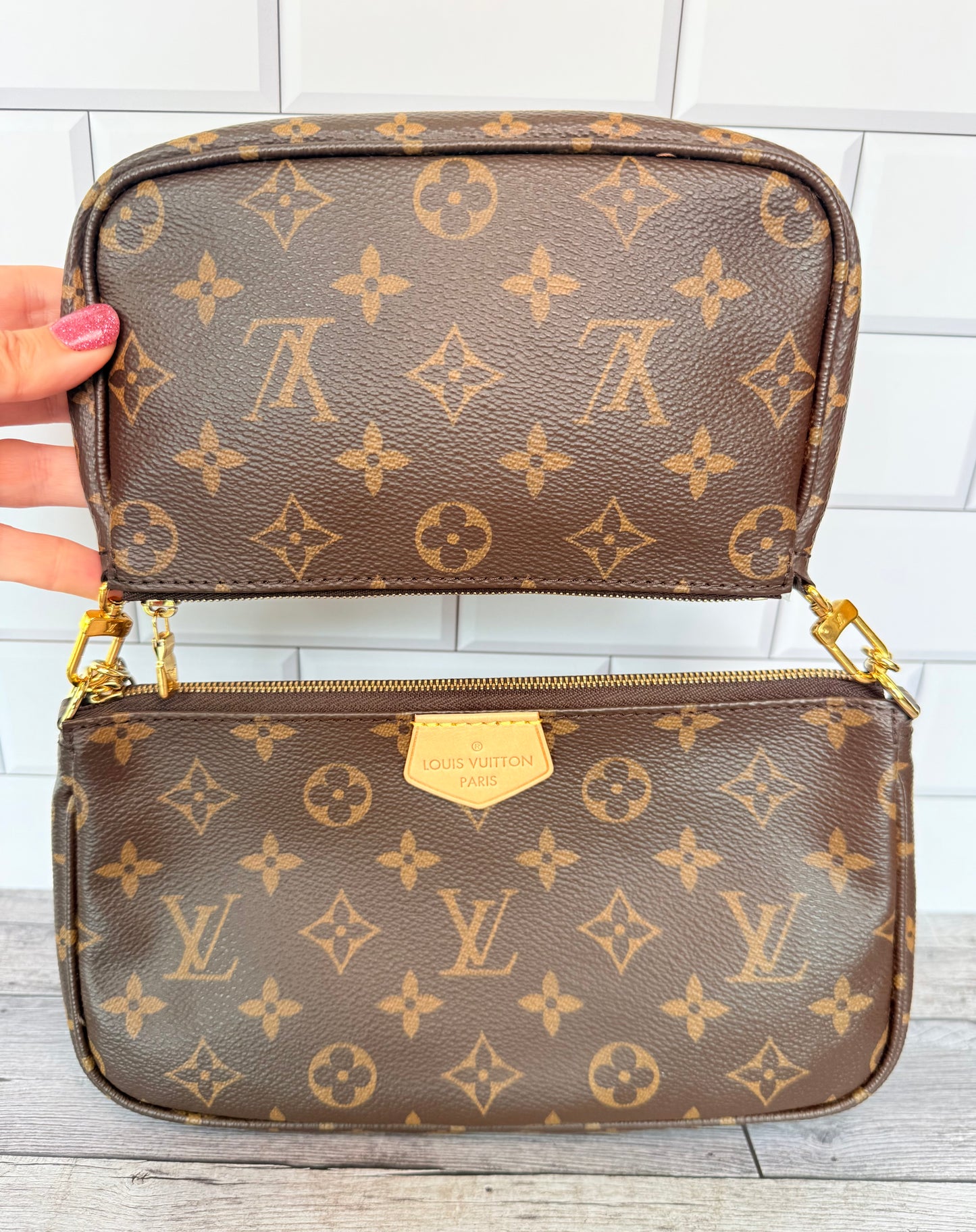Louis Vuitton Multi Pochette Accessoires (Monogram/Khaki Green) - Like New