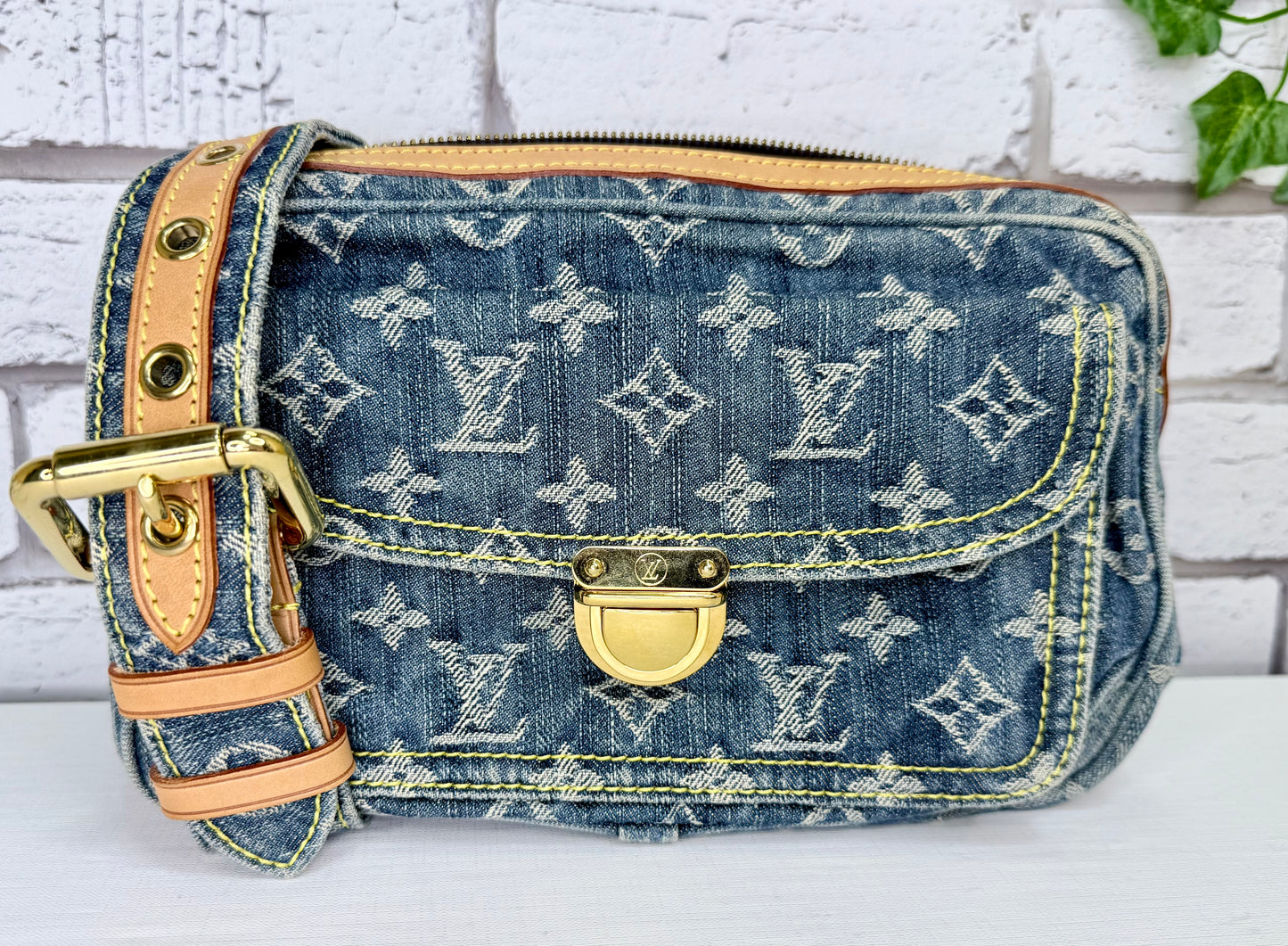 Louis Vuitton Monogram Denim Blue Bum Bag - Great/Excellent