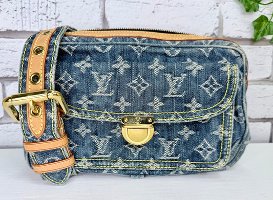 Louis Vuitton Monogram Denim Blue Bum Bag - Great/Excellent