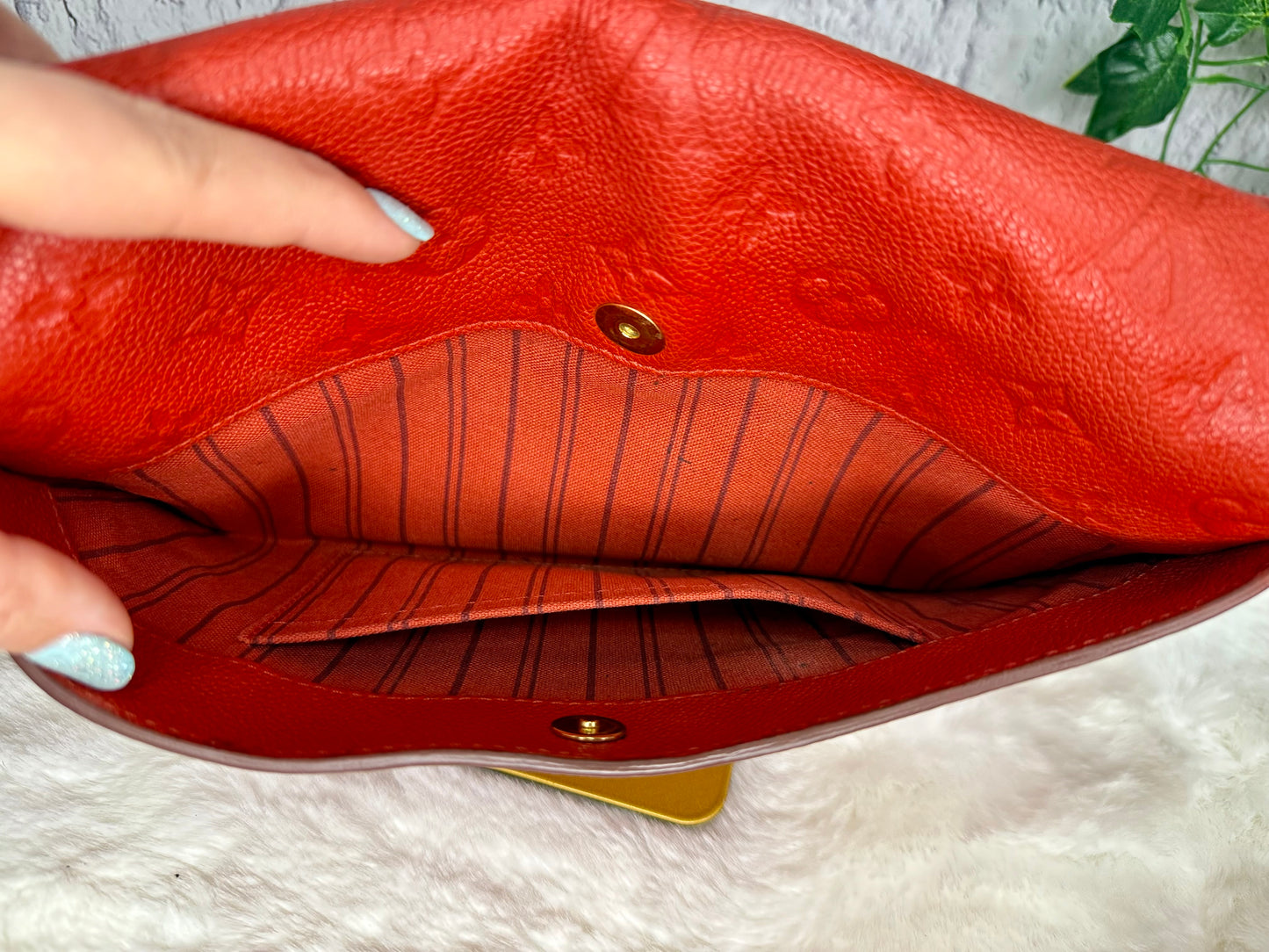 Louis Vuitton Cerise Empreinte Leather Fascinate