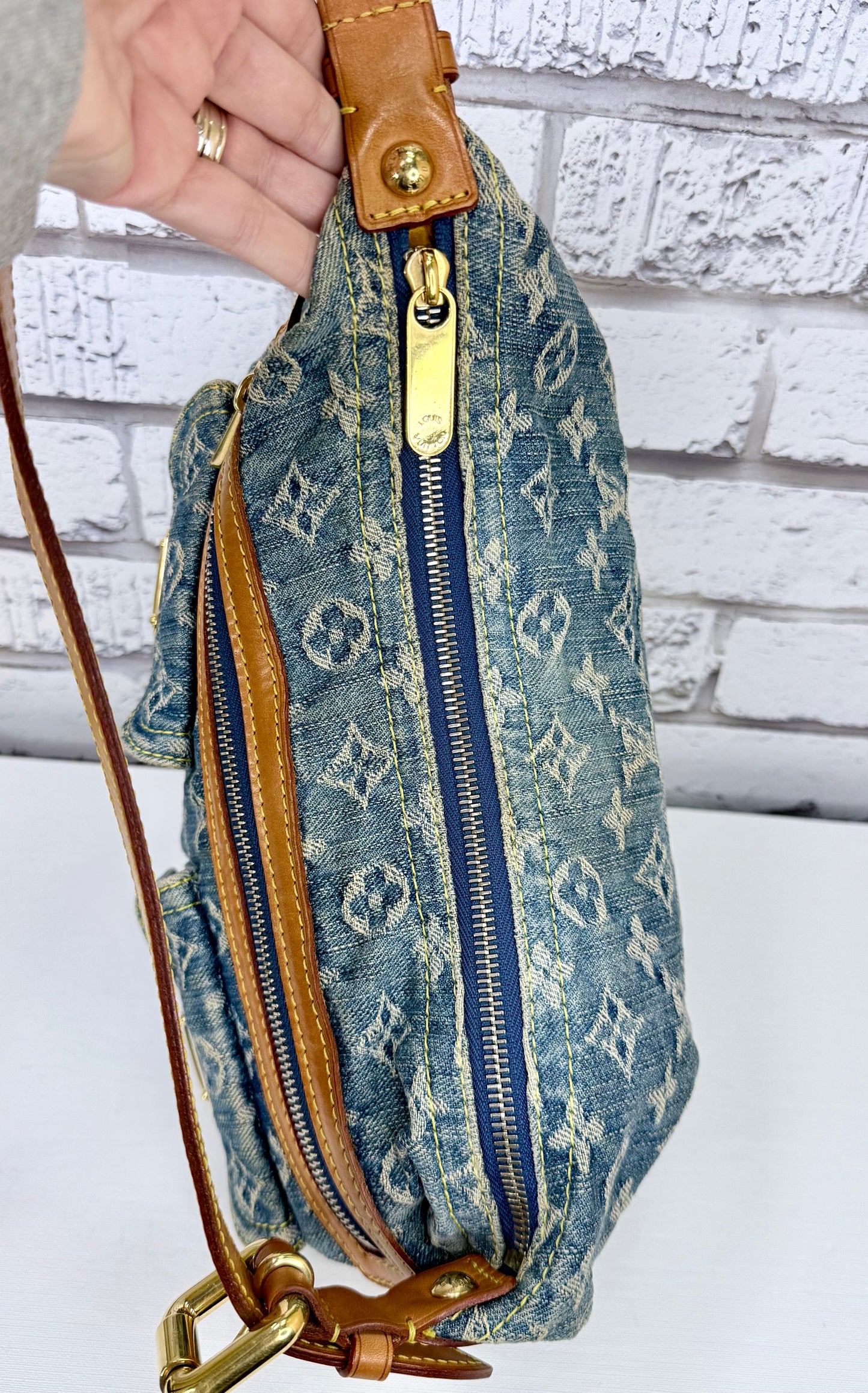 Louis Vuitton Monogram Denim Baggy PM - Great