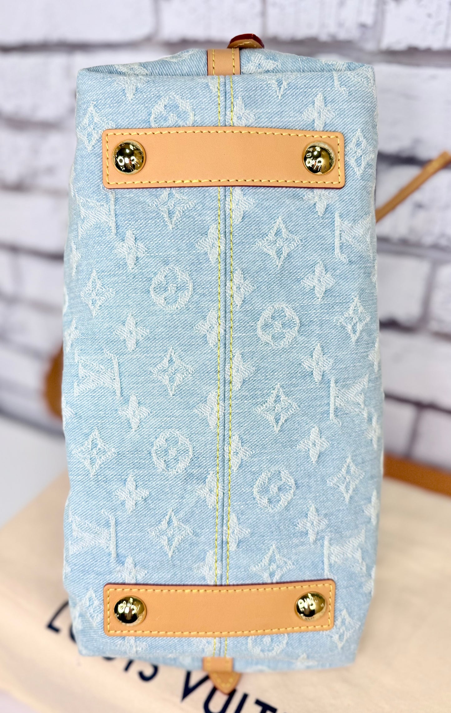 Louis Vuitton Carryall PM w/ Pouch (Sky Blue Denim) - Pristine