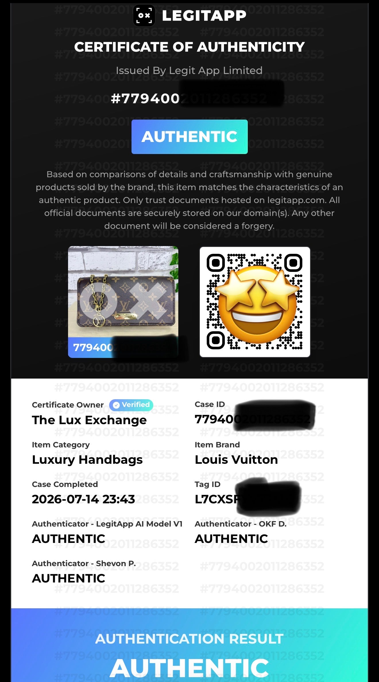 Louis Vuitton Chain Lily (Monogram) - Pristine