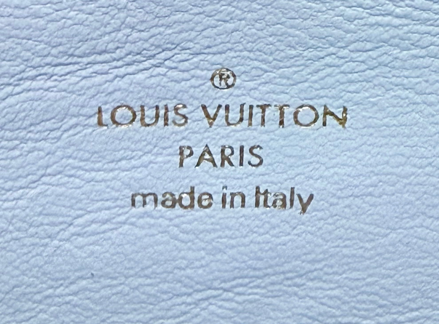 Louis Vuitton Bubblegram Wallet On Strap (Blue Glacier) - Great/Excellent