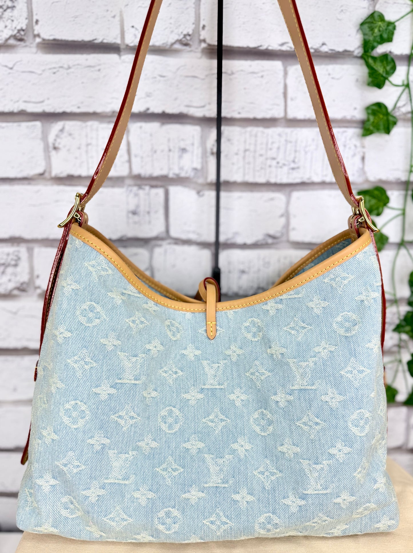 Louis Vuitton Carryall PM w/ Pouch (Sky Blue Denim) - Pristine