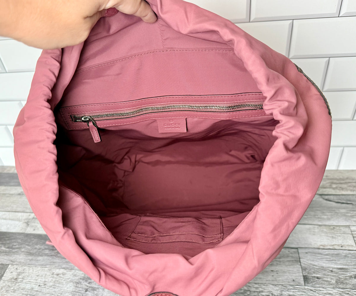 Gucci Supreme GG Blooms Buckle Backpack (Pink) - Great +