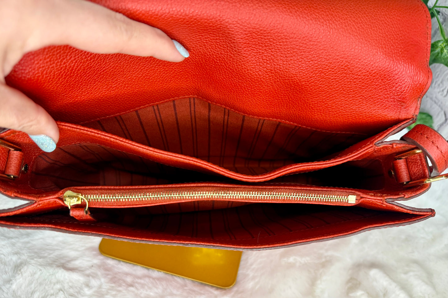 Louis Vuitton Cerise Empreinte Leather Fascinate
