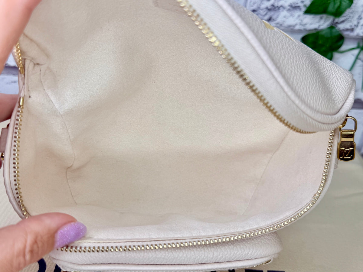 Louis Vuitton “By The Pool” Leather Mini Bum Bag (Cream/Saffron Ombre) - Excellent