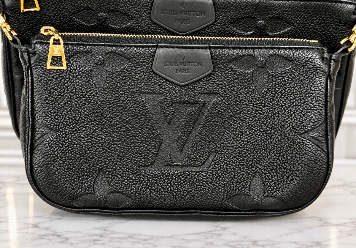 Louis Vuitton Empreinte Leather Multi Pochette (Black) - Super Excellent