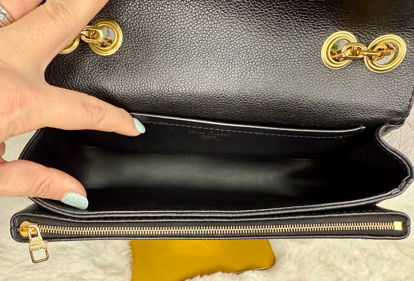 Louis Vuitton Black Empreinte Leather Marceau