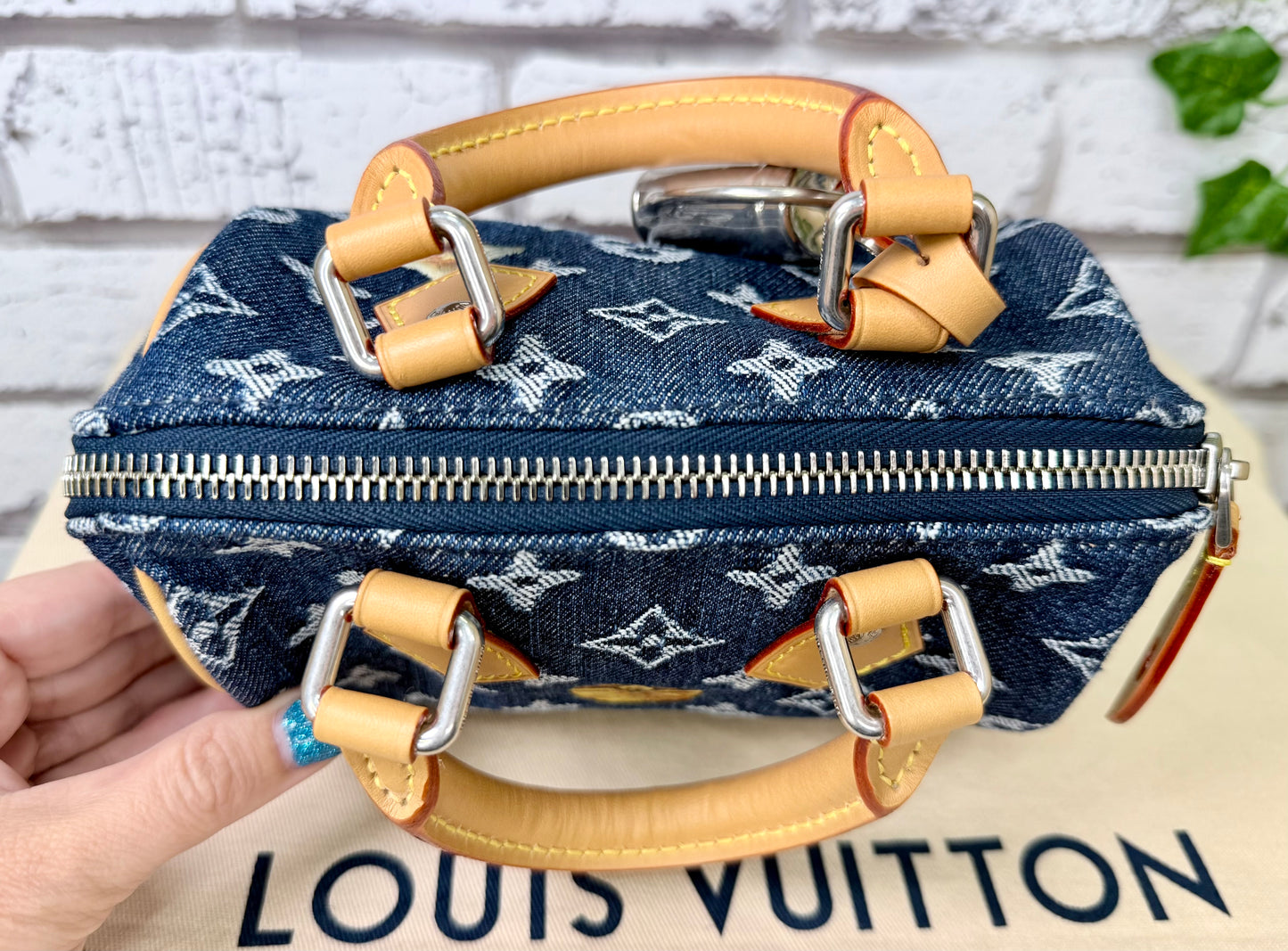 Louis Vuitton Speedy 18 Bandouliere (Denim Monogram Heritage) - New