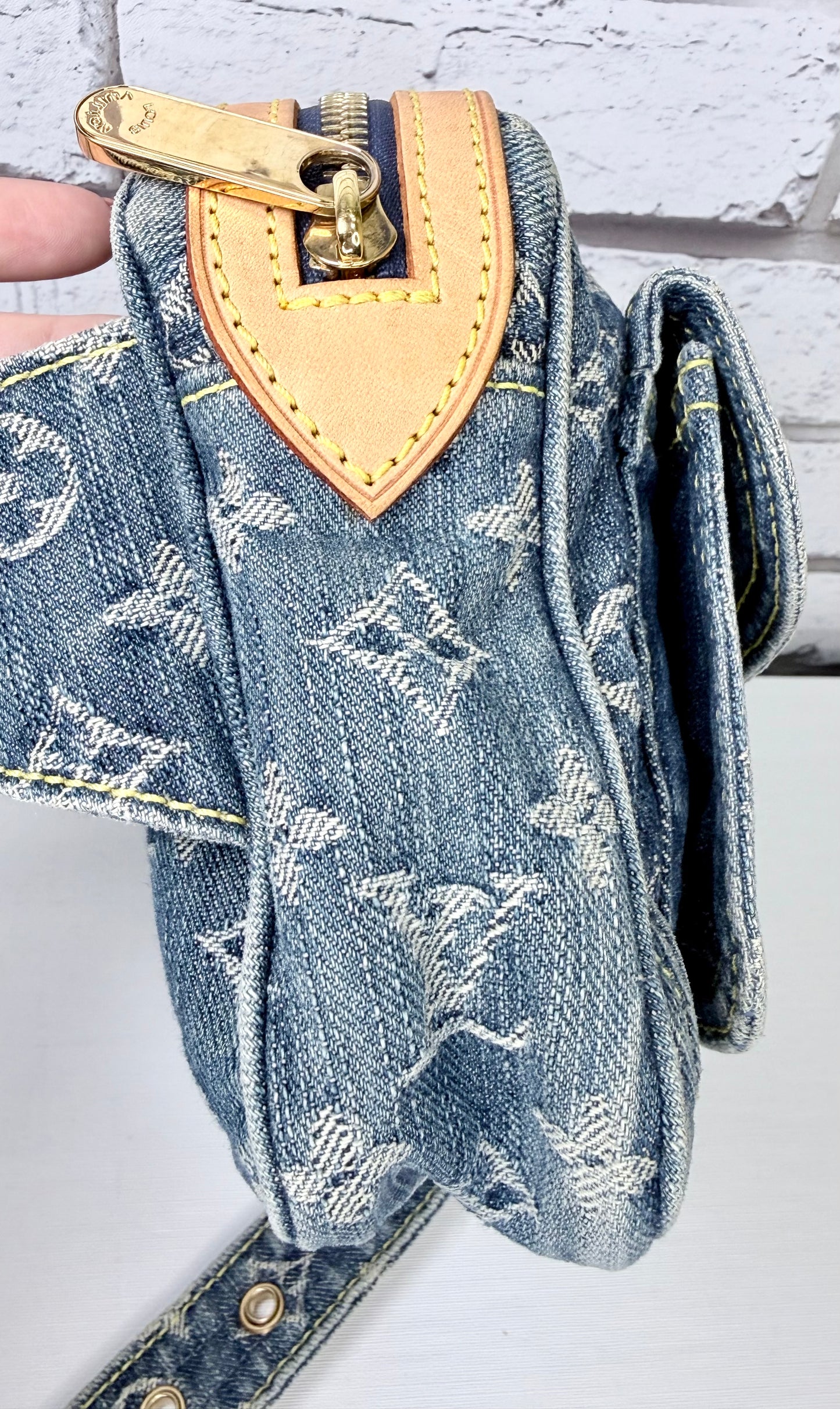 Louis Vuitton Monogram Denim Blue Bum Bag - Great/Excellent