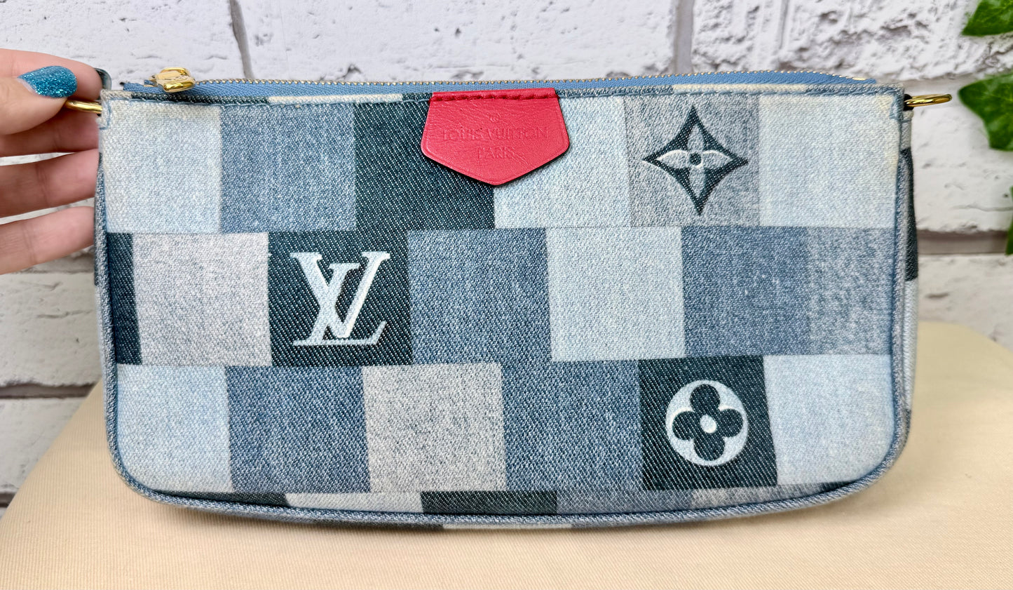 Louis Vuitton Multi Pochette Accessoires (Denim) - Excellent