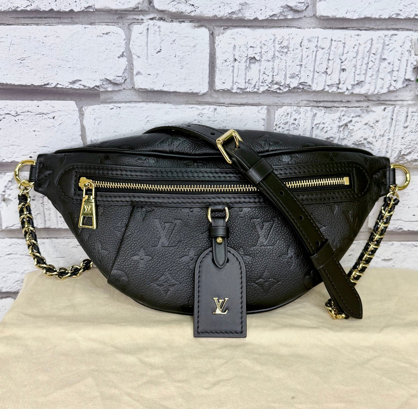Louis Vuitton Empreinte Leather High Rise PM (Black) - Pristine