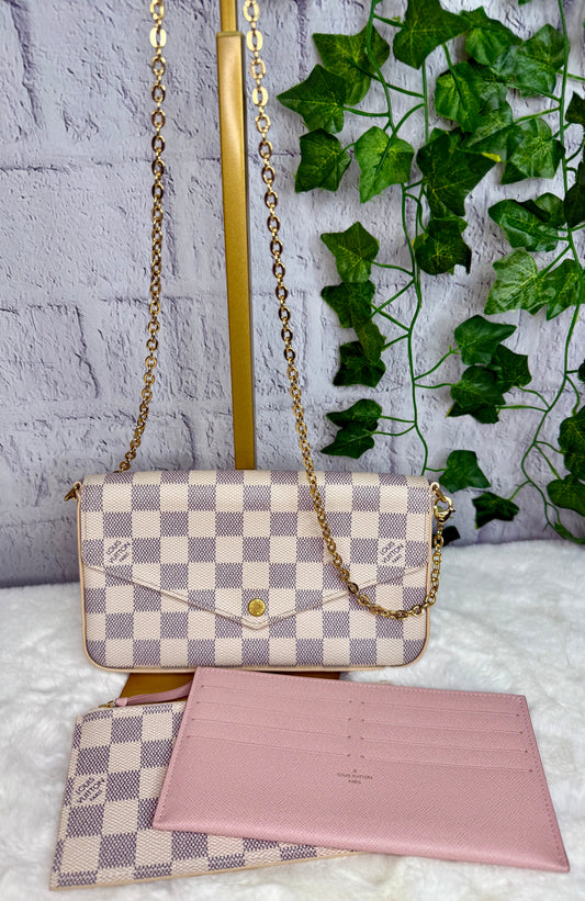 Louis Vuitton Damier Azur Pochette Felicie w/ Inserts