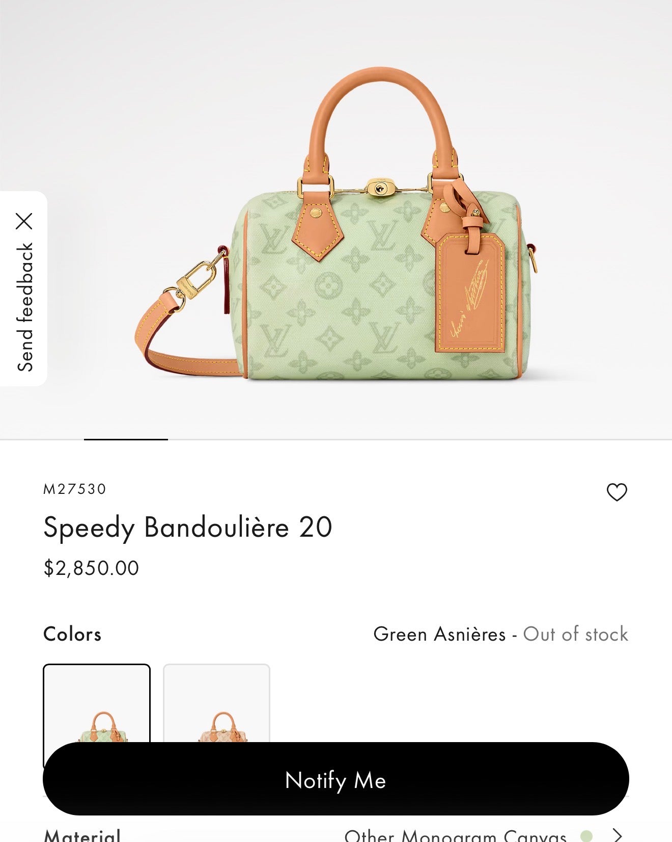 Louis Vuitton Limited Edition Speedy 20 Bandouliere (Green Asnieres)