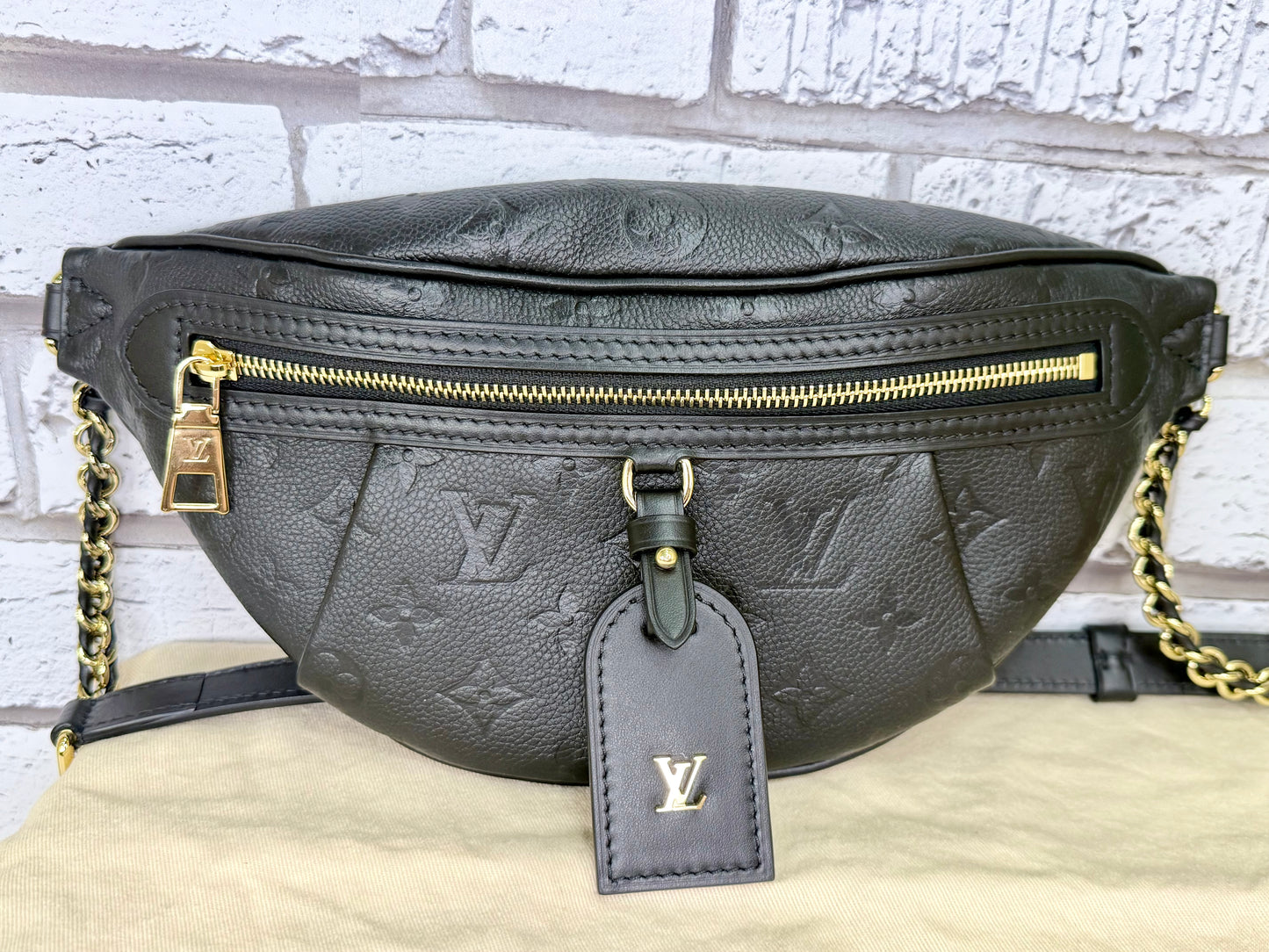 Louis Vuitton Empreinte Leather High Rise PM (Black) - Pristine