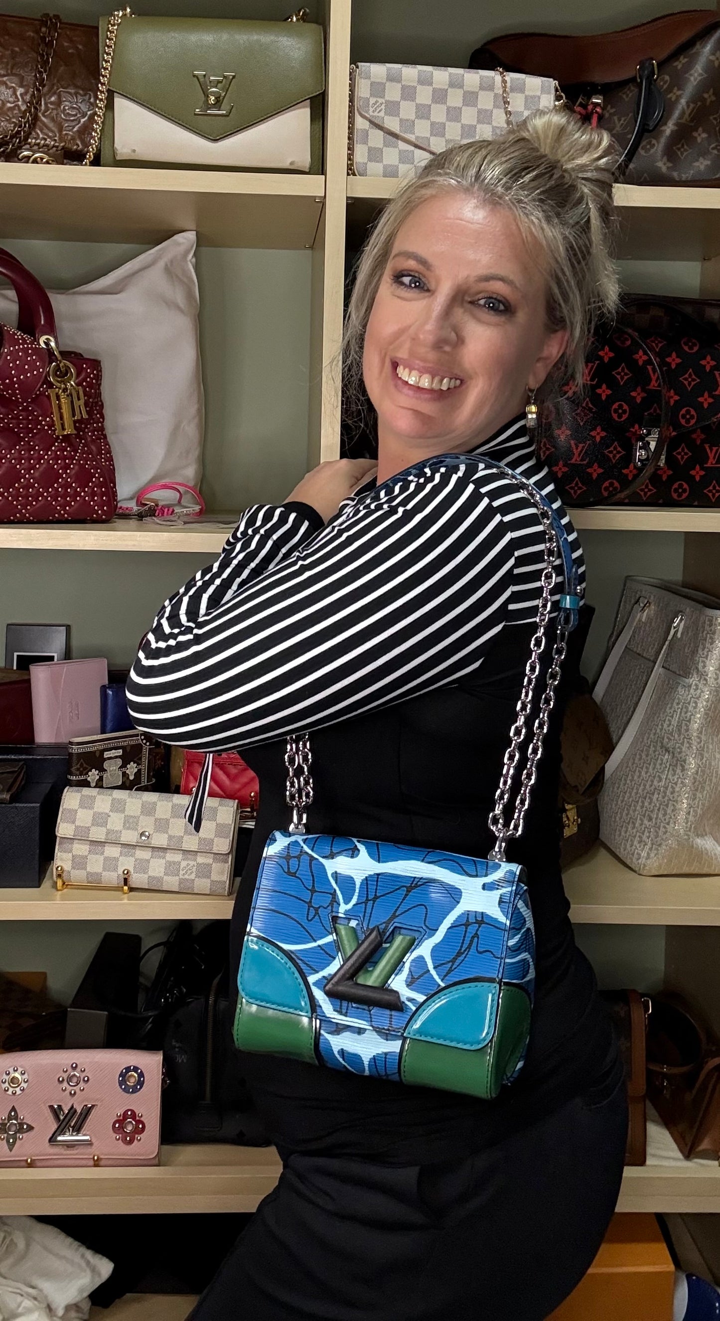 Louis Vuitton Limited Edition Epi Aqua Twist PM