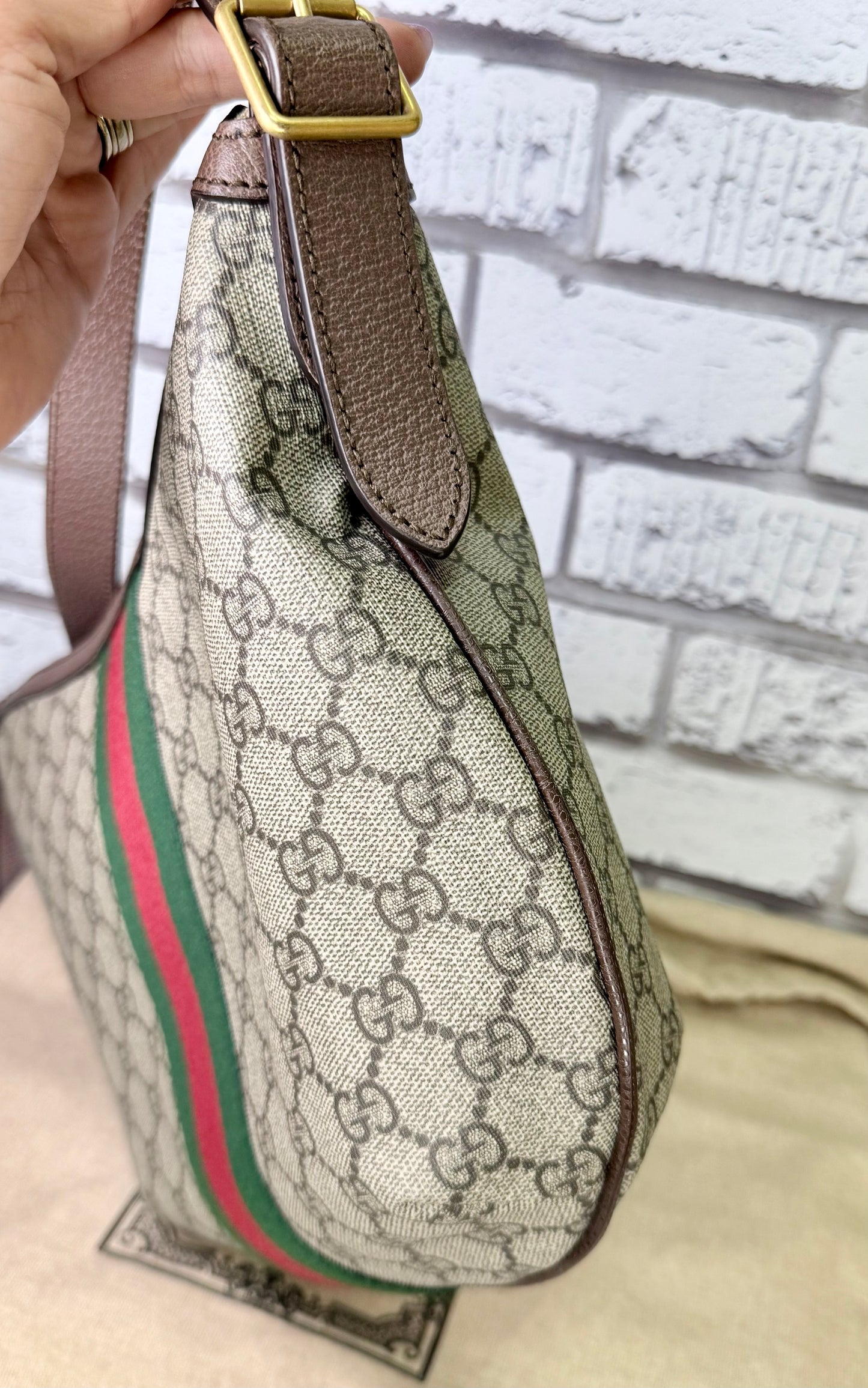 Gucci Supreme Ophidia Hobo Small & Coin Pouch Set - Excellent/New