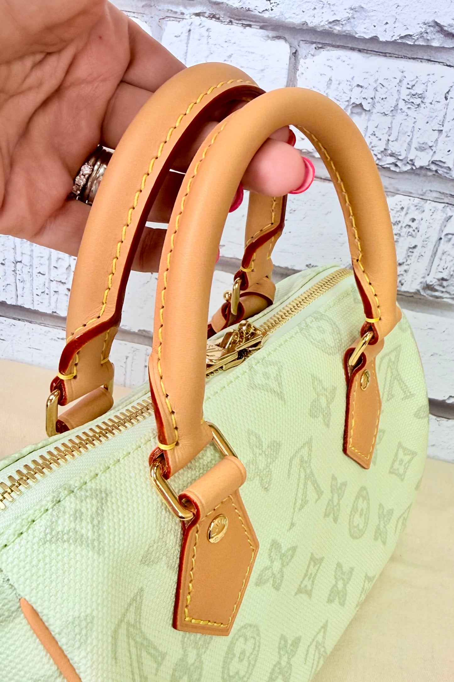 Louis Vuitton Limited Edition Speedy 20 Bandouliere (Green Asnieres)