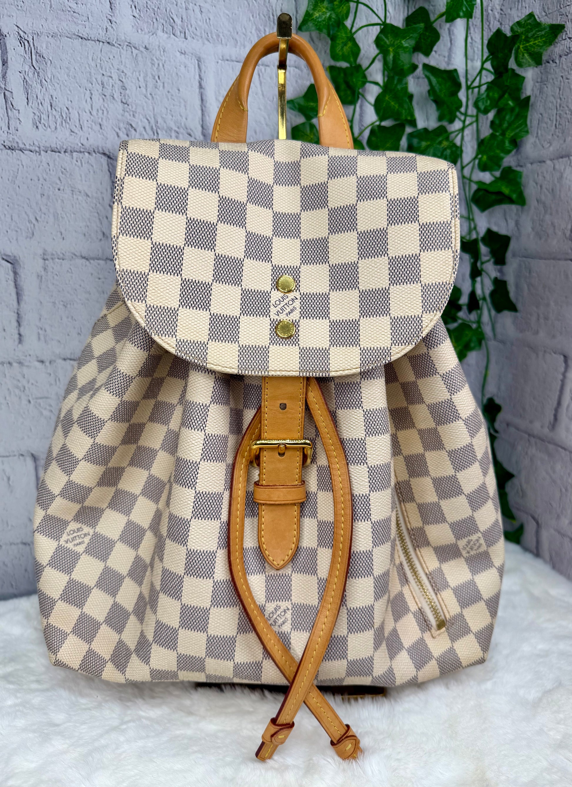 louis vuitton backpack sperone Louis Vuitton Damier Azur Sperone Backpack – The Lux Exchange, LLC