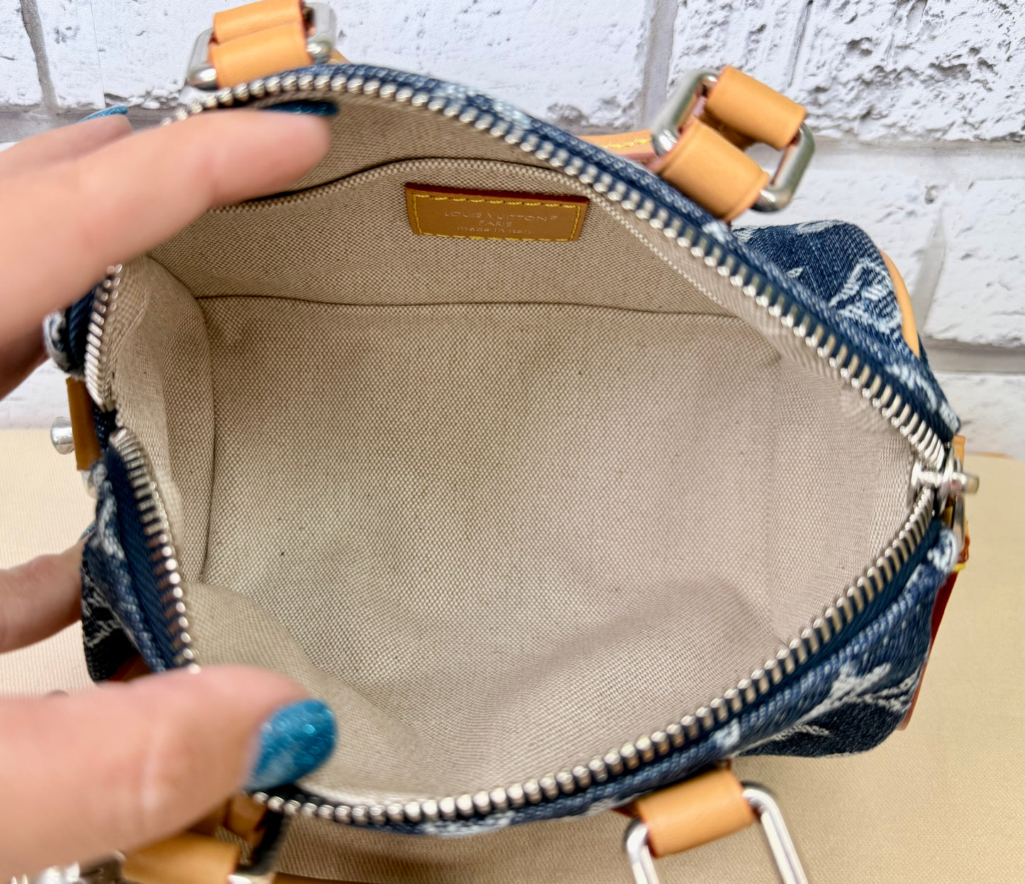 Louis Vuitton Speedy 18 Bandouliere (Denim Monogram Heritage) - New