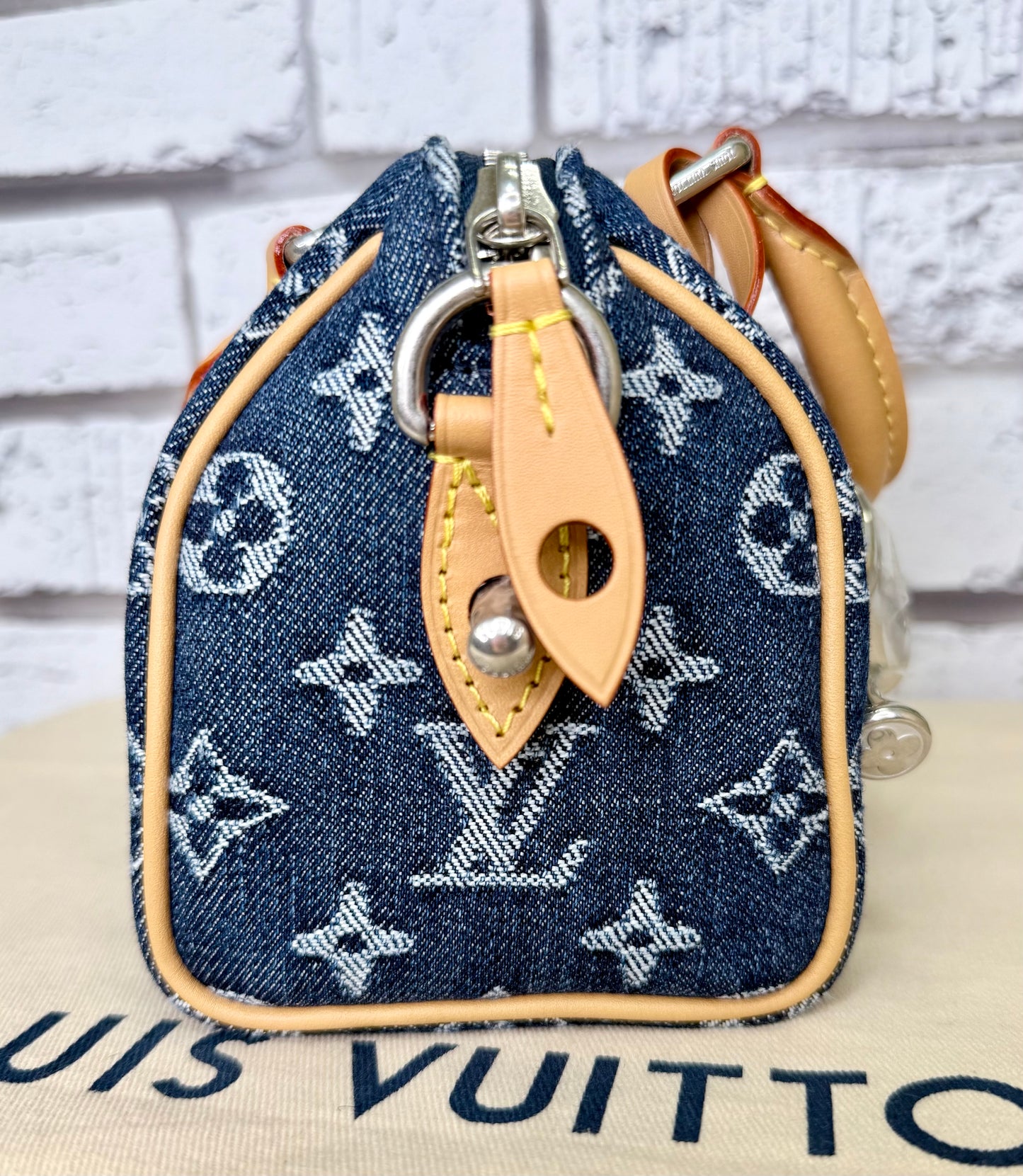 Louis Vuitton Speedy 18 Bandouliere (Denim Monogram Heritage) - New