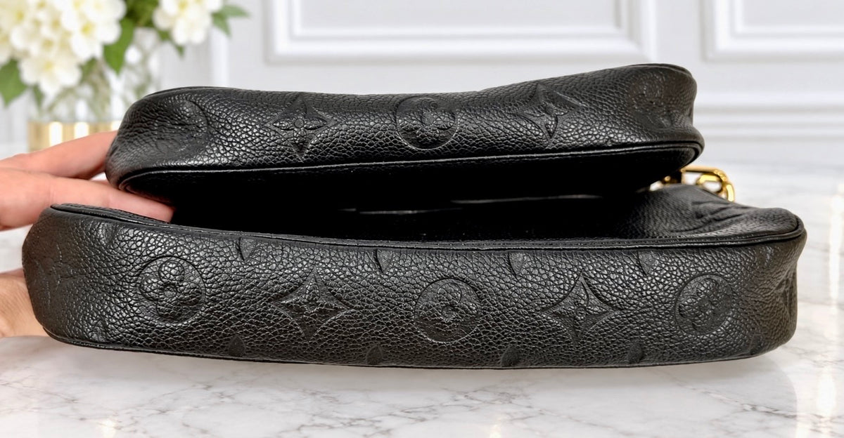 Louis Vuitton Empreinte Leather Multi Pochette (Black) - Super Excellent