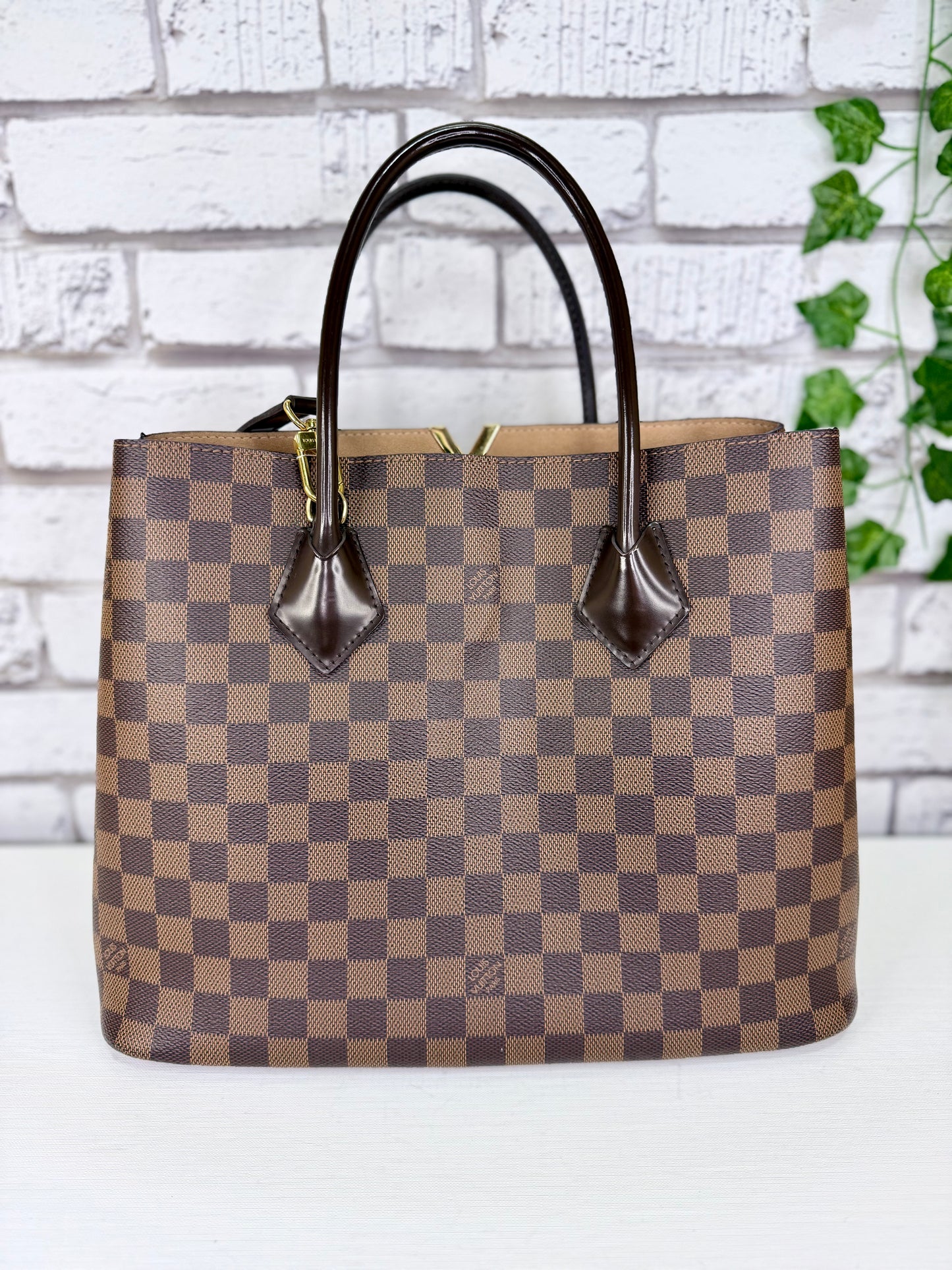 Louis Vuitton Kensington Tote (Damier Ebene) - Very Good
