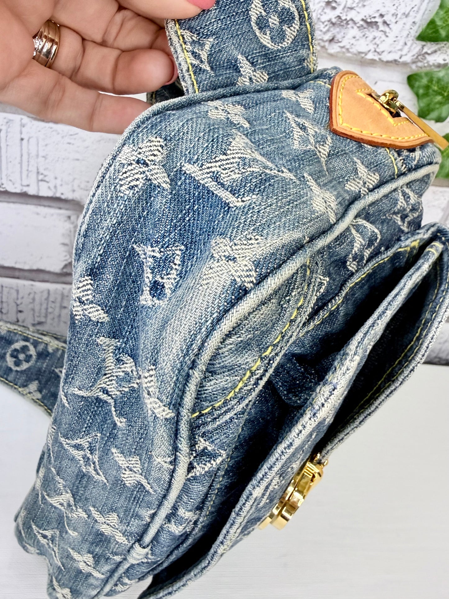 Louis Vuitton Monogram Denim Blue Bum Bag - Great/Excellent