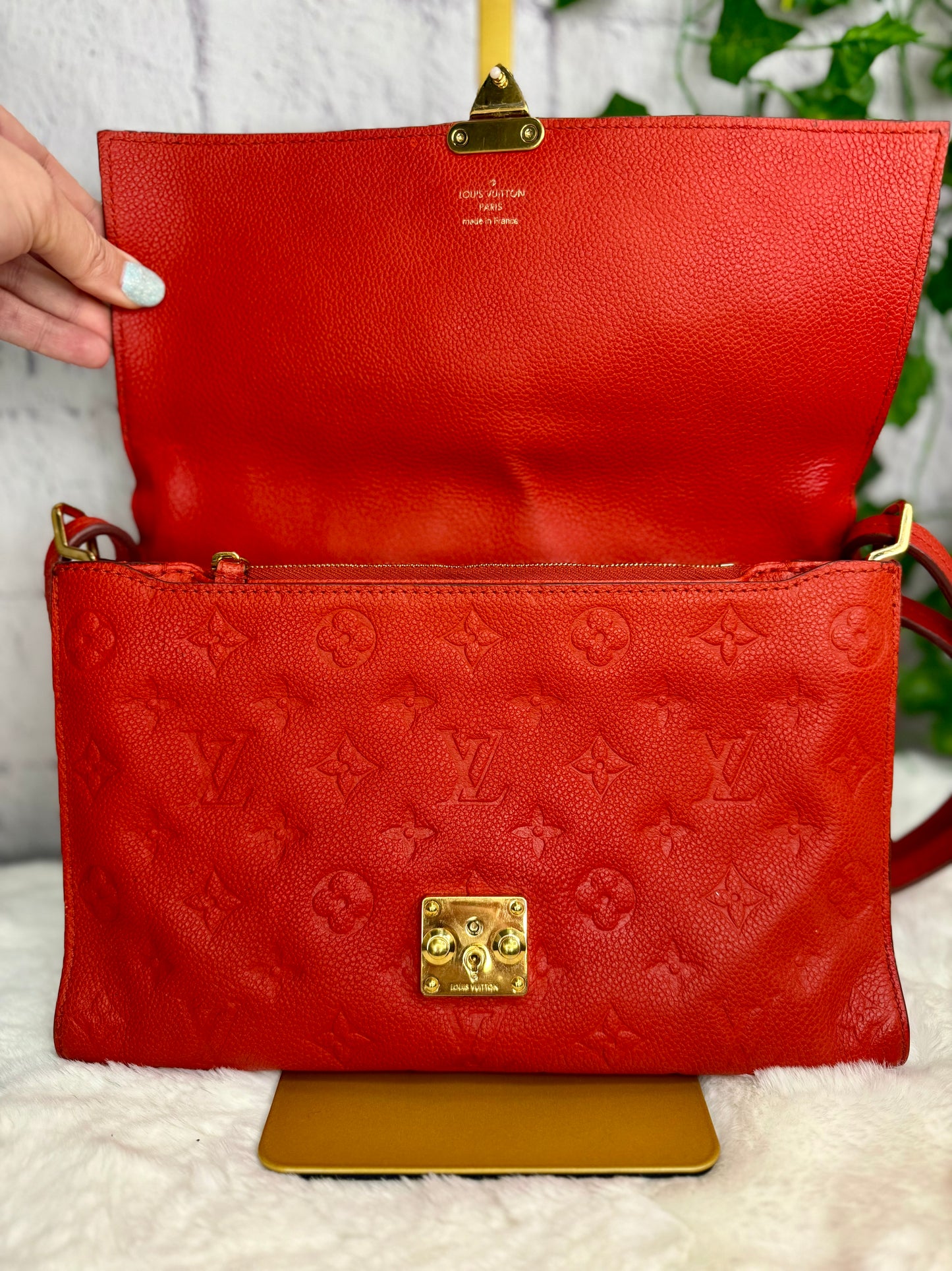 Louis Vuitton Cerise Empreinte Leather Fascinate