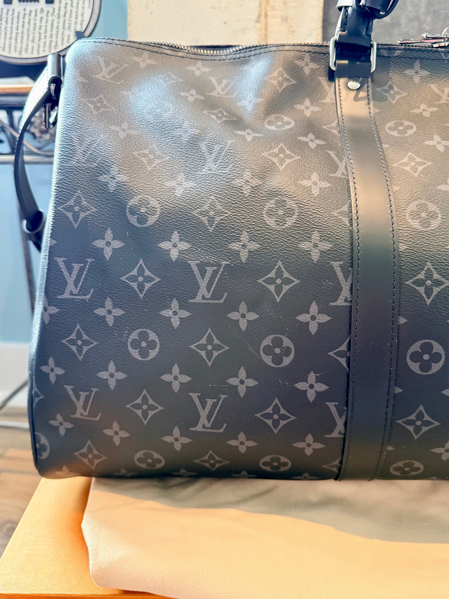 Louis Vuitton Keepall Bandouliere 55 Monogram Eclipse - Great
