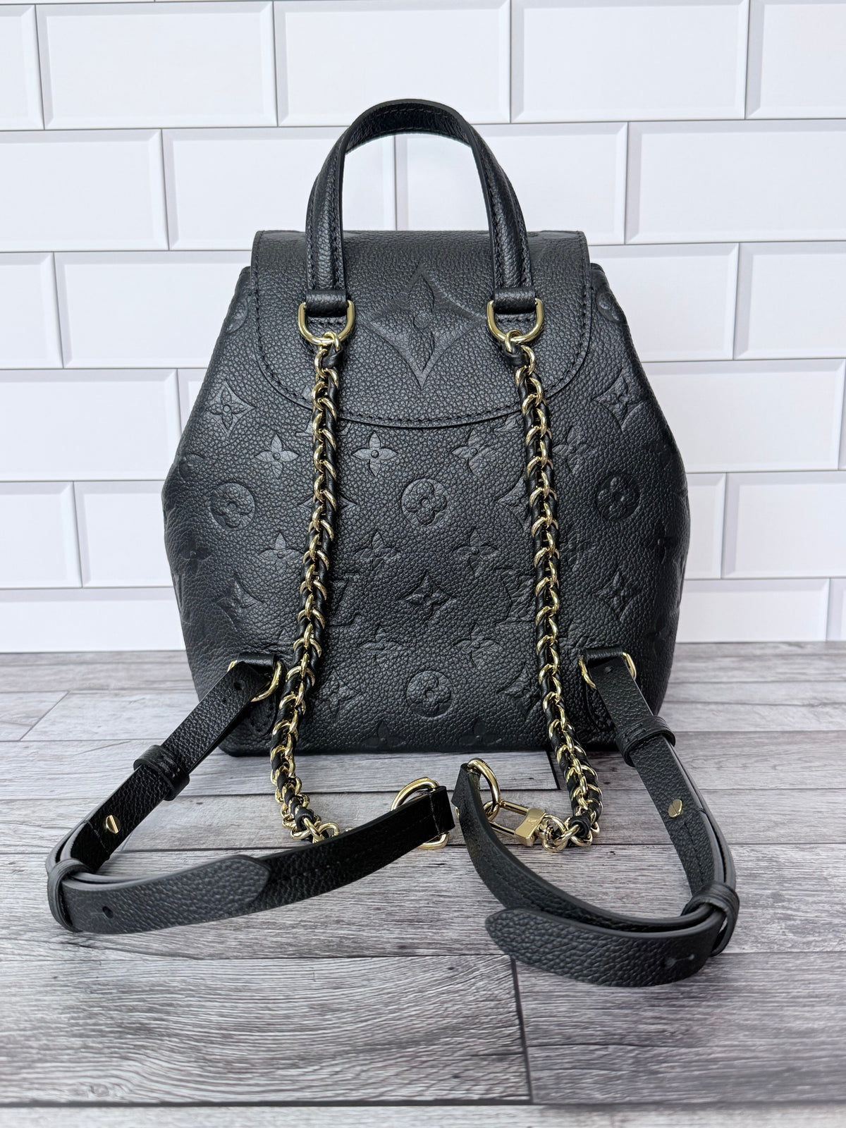 Louis Vuitton Empreinte Leather Backup Backpack (Black) - Pristine