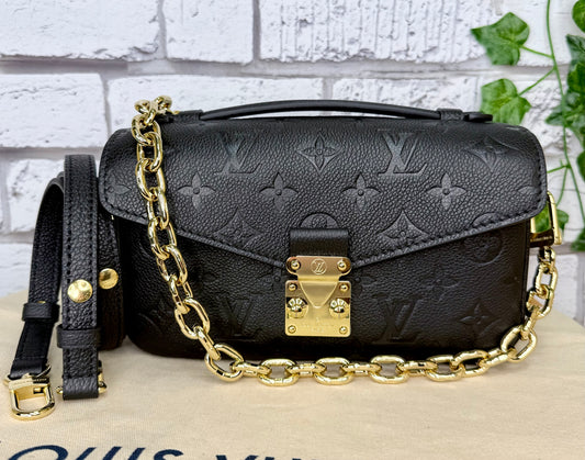 Louis Vuitton Empreinte Leather Metis East West (Black) - Pristine