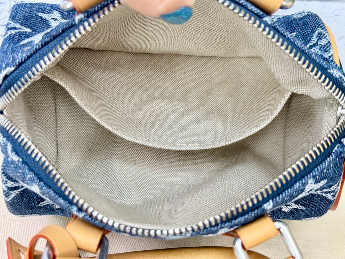 Louis Vuitton Speedy 18 Bandouliere (Denim Monogram Heritage) - New
